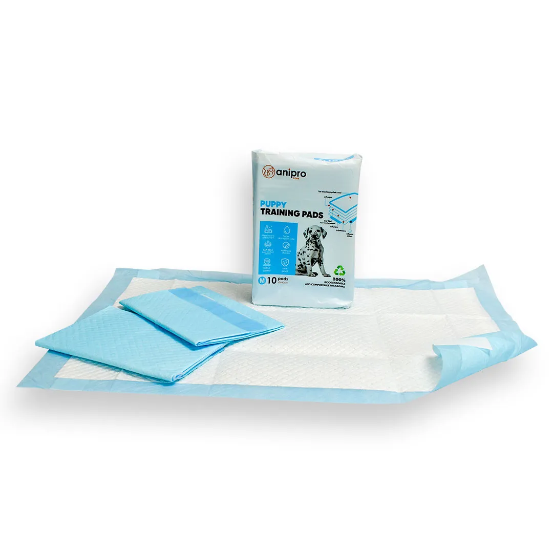 Anipro Puppy Pads Medium - Хигиенни памперси/ подложки с пет слоя за бързо попиване, 60/ 40 см. - 10 броя 2
