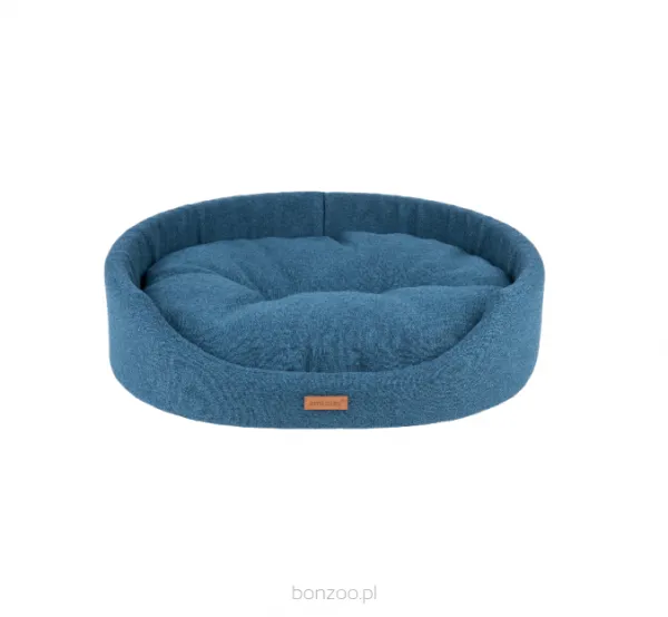 Amiplay Bedding Oval Montana Large - Модерно меко легло за кучета и котки, 58/50/15 см. - синьо