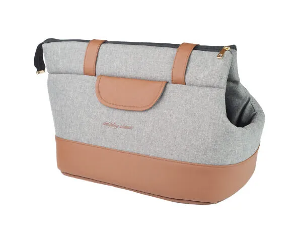 Amiplay Pet carrier bag - Елегантна и модерна транспортна чанта за кучета и други малки любимци, 42х26/30 см.-  светло сива