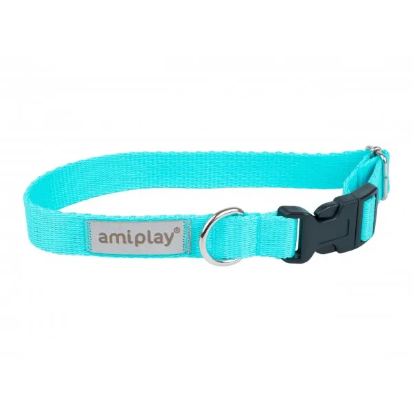 Amiplay Samba Collar Small - Модерен, регулируем нашийник за кучета, 20-35 см./1.5 см. - син