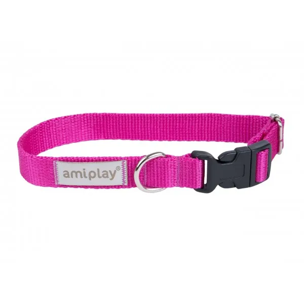 Amiplay Samba Collar Small - Модерен, регулируем нашийник за кучета, 20-35 см./1.5 см. - розов