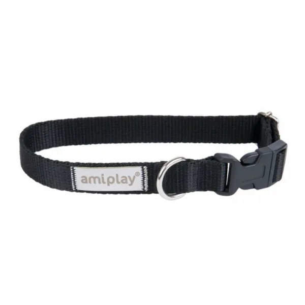 Amiplay Samba Collar Small - Модерен, регулируем нашийник за кучета, 20-35 см./1.5 см. - черен