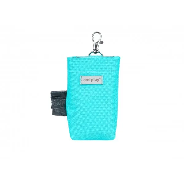 Amiplay Samba - Диспенсър за хигиенни торбички с удобна закопчалка, 6/2/11 см. - син