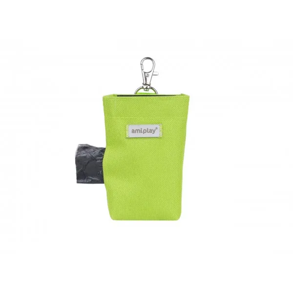 Amiplay Samba - Диспенсър за хигиенни торбички с удобна закопчалка, 6/2/11 см. - зелен