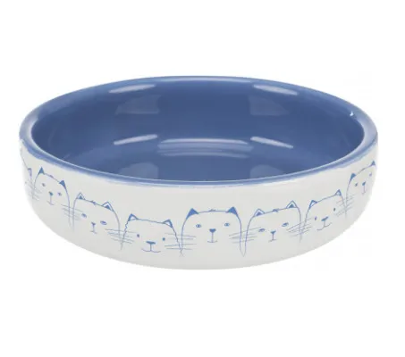 Trixie Ceramic bowl Hello - Керамична купа за котки за храна и вода, 300 мл.