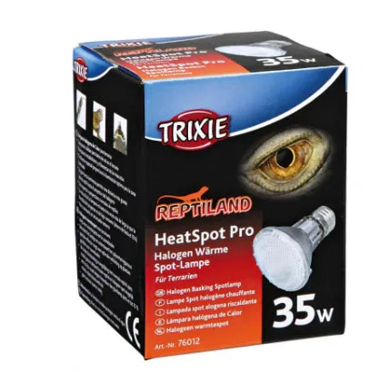 Trixie Heat Spot Pro - Халогенна лампа за терариум, създава топли зони,насърчава благосъстоянието и подпомага храносмилането, 35 W, 65 × 88 мм. 1