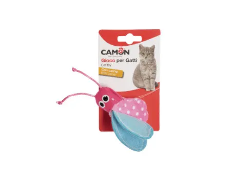 Camon Coloured insect with catnip - Забавна играчка за котки във форма на насекомо с коча билка, 8 см./ два цвята/ 1 брой 2