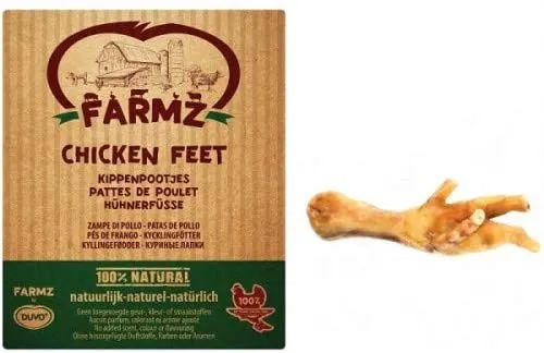 Duvo Farms Chicken Feet - Лакомство за кучета - вкусни пилешки крачета, 250 гр./2 пакета