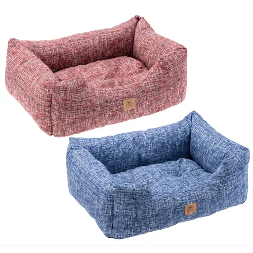 Ferplast Coccolo - Комфортно легло за кучета и котки с възглавница, 66/50/20 см. - розово/синьо