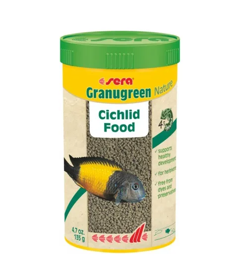 Sera Granugreen Nature - Храна за растителноядни цихлиди, 100 мл.