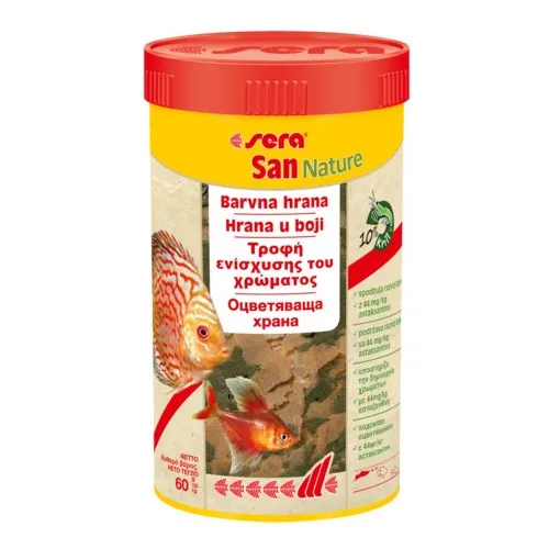Sera San Nature - Храна за риби за подсилване на цветовете, 12 гр.