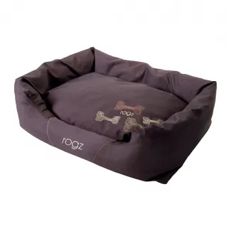 Rogz Mocha Bone Large - Модерно меко кучешко легло с двустранна възглавница, 88 см./55 см./26 см.