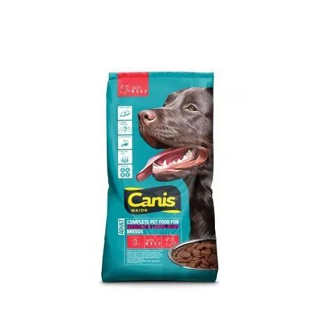 Quattro Canis Major - Балансирана суха храна за израснали кучета с говеждо месо, 3 кг.