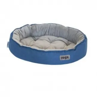 Rogz Cuddle Oval Pod Medium Blue - Модерно овално легло за кучета и котки, 56/39/13 см. - синьо