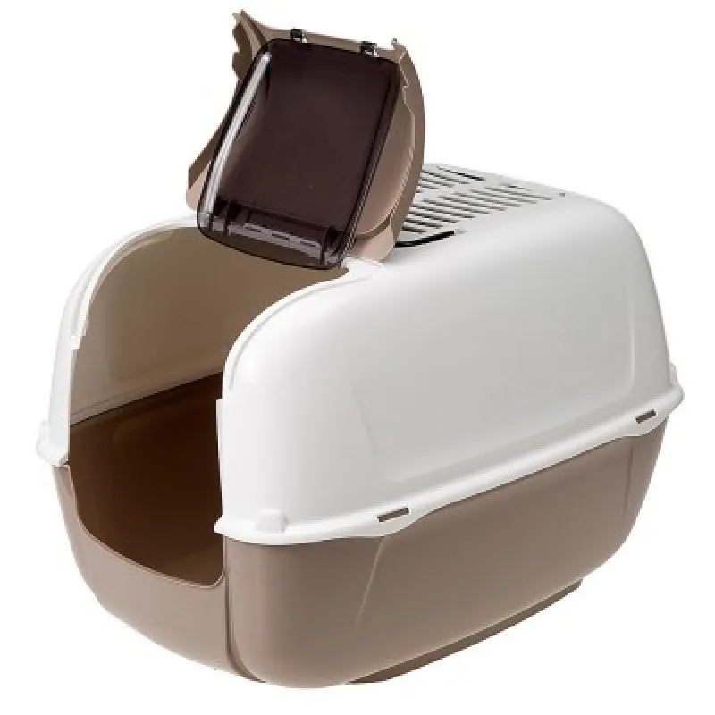 Ferplast Prima Cabrio - Закрита котешка тоалетна с филтър против миризми, 52,5 / 39,5 / 38 см. 6