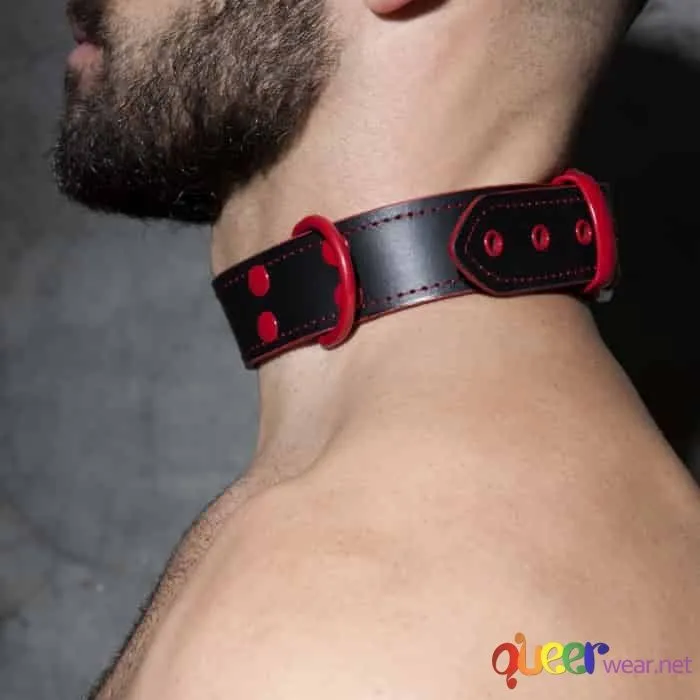 Leather Collar AD Fetish Red 3