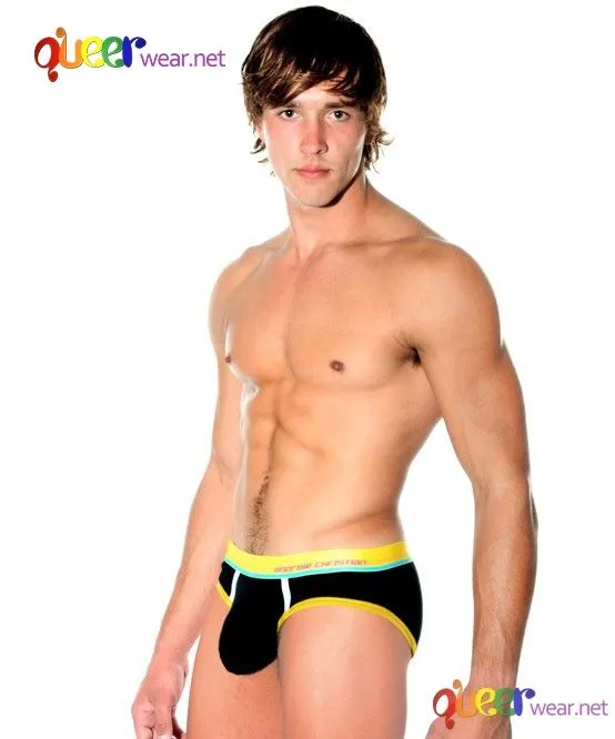Color Vibe Sports Brief Black and Yellow 3