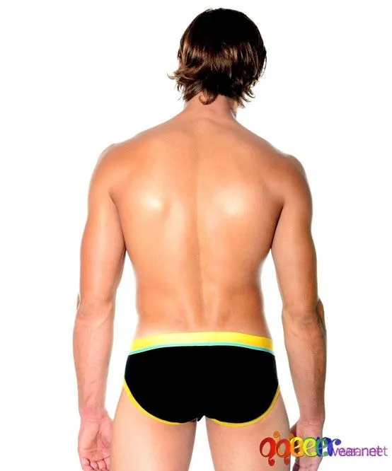 Color Vibe Sports Brief Black and Yellow 6