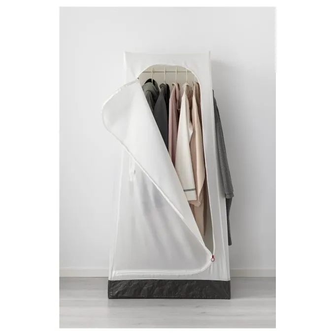 Текстилен гардероб с две странични закачалки, 149х74х51см 5