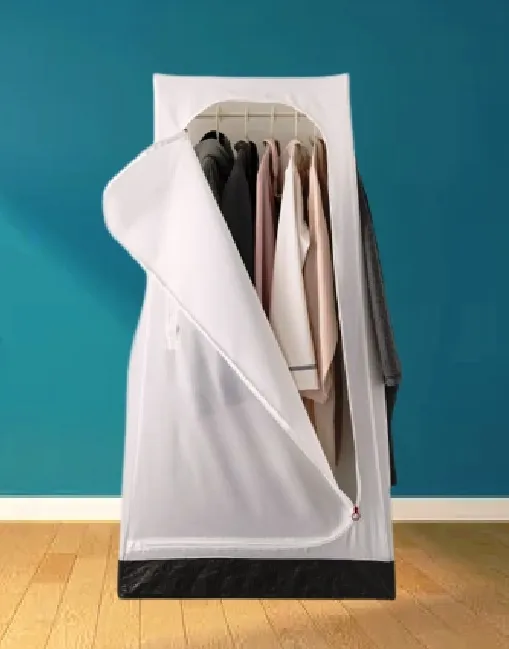 Текстилен гардероб с две странични закачалки, 149х74х51см 7