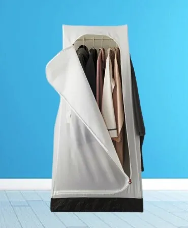 Текстилен гардероб с две странични закачалки, 149х74х51см 1