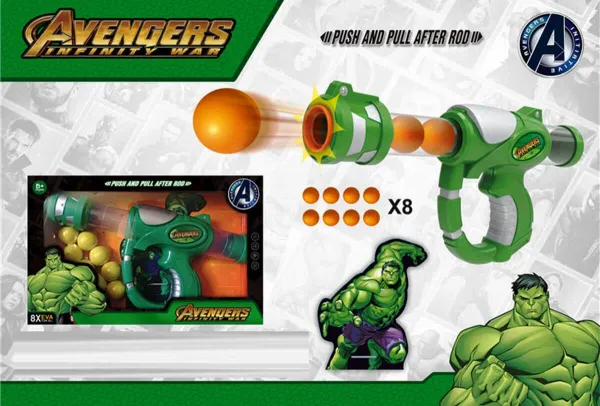 Въздушна помпа с топчета Зелен супергерой