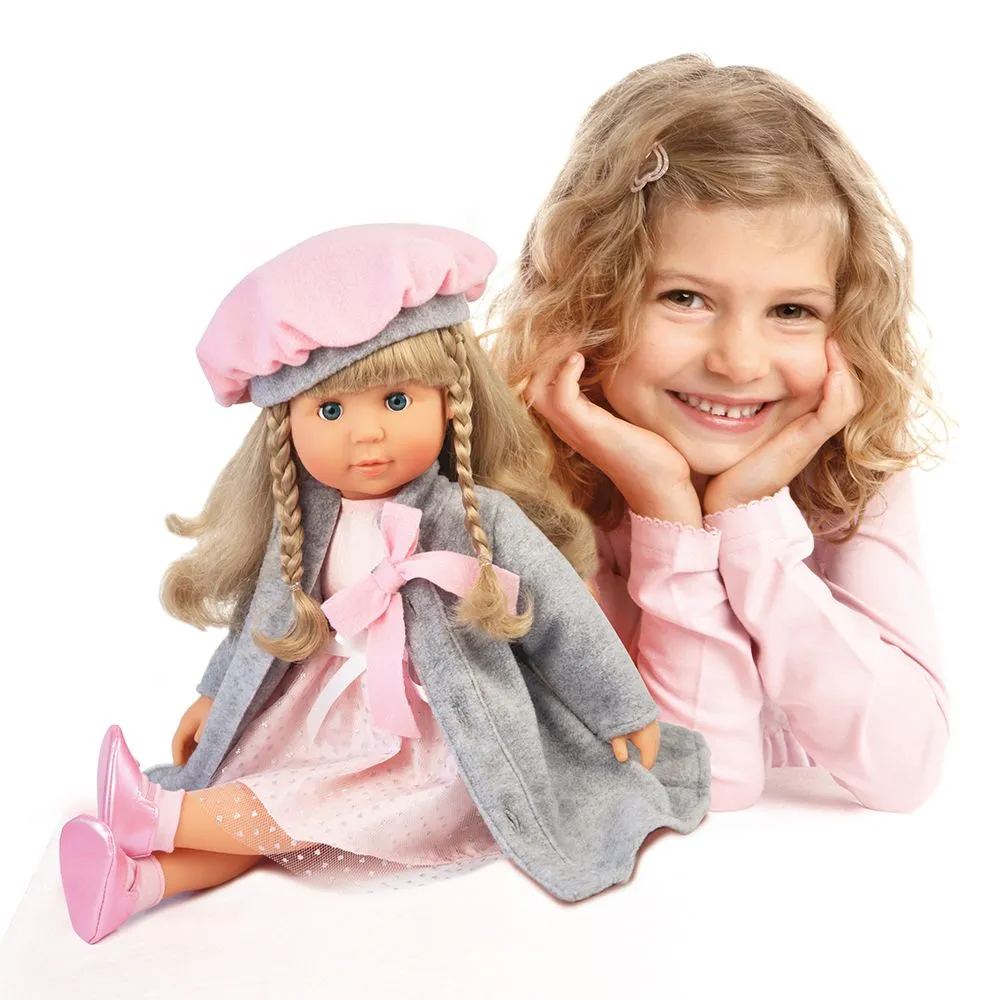 BAYER Пееща и говореща кукла със сиво палто МАРИЯ 7