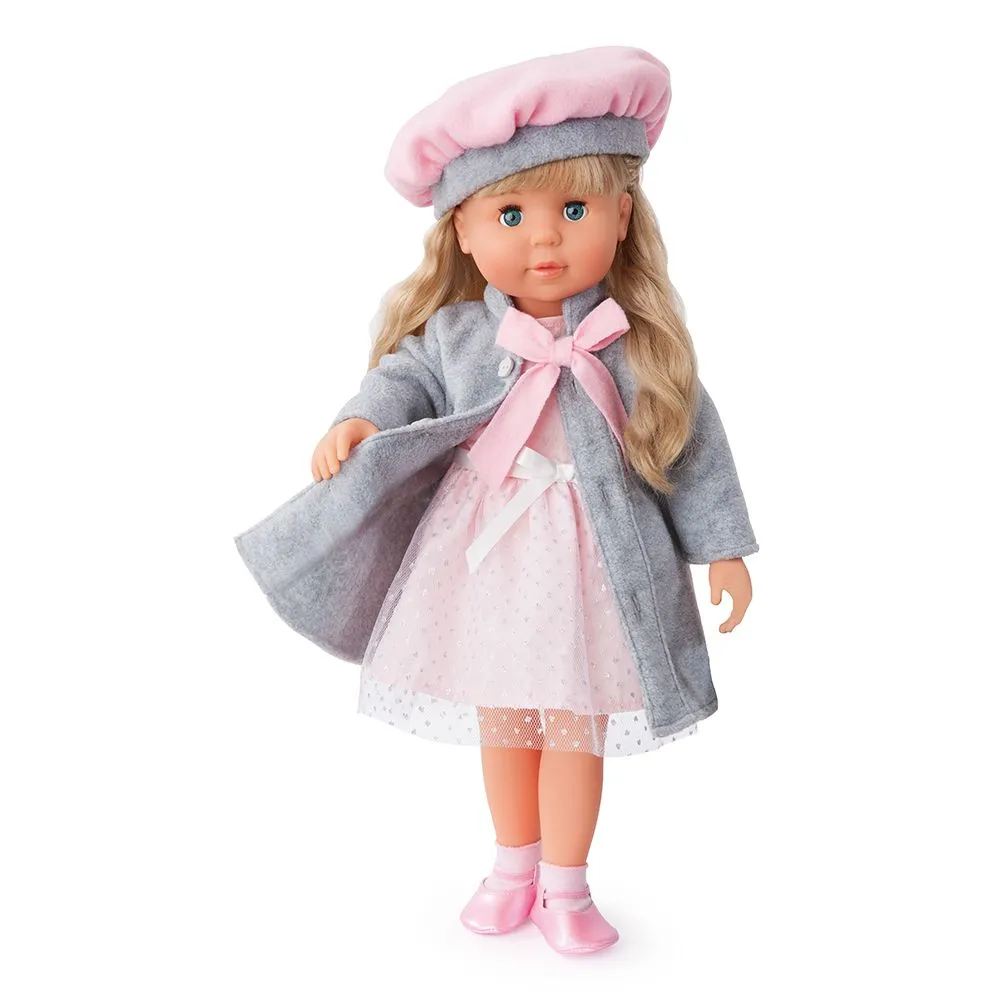 BAYER Пееща и говореща кукла със сиво палто МАРИЯ 10