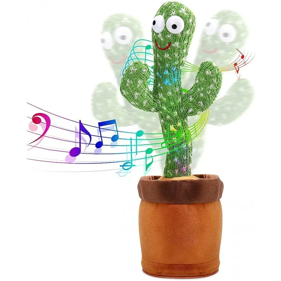 Танцуващ кактус с USB зареждане, пее, свети, записва и говори 3
