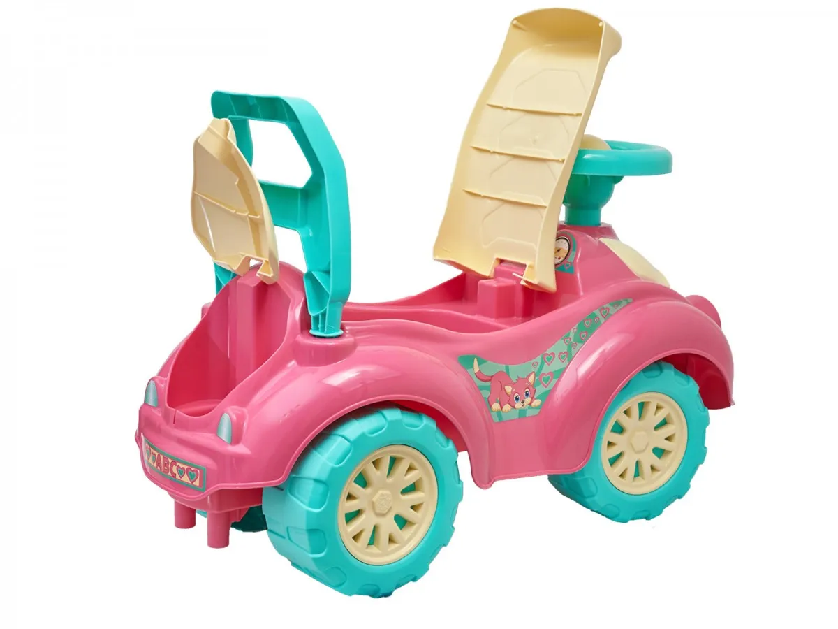 Кола за прохождане с Очички, отваряща се седалка, до 20кг, розова, 65×44×31см, TECHNOK, Украинска 2