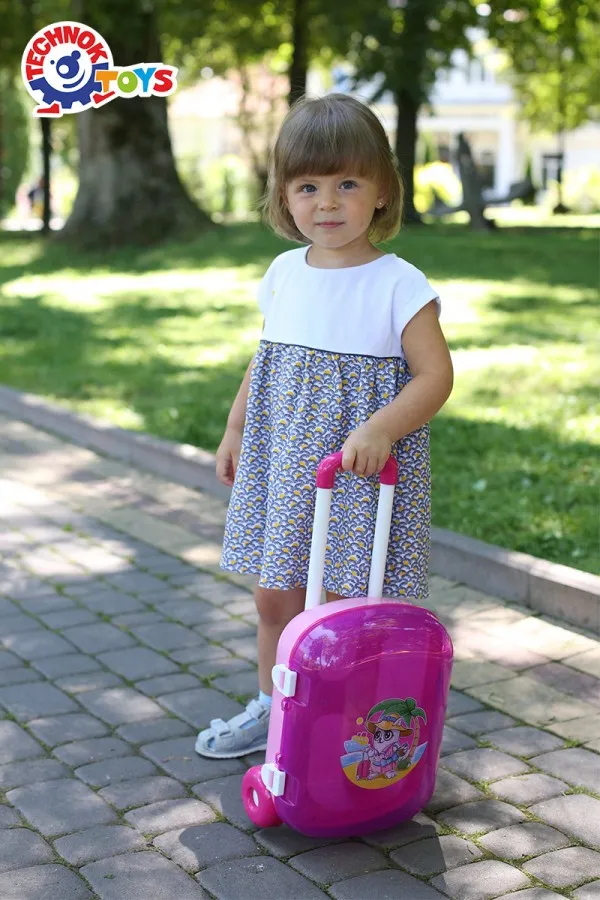 Куфарче на колела с дръжка - розова принцеса TECHNOK, Украйна 5