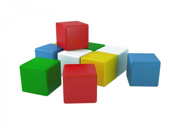 Многоцветни кубчета, 10 броя,  TECHNOK, Украйна