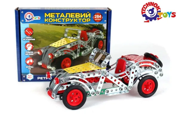 Метален конструктор ретро автомобил с 284 части TECHNOK, Украйна 1