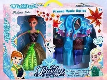 Кукла ледено царство с 4 рокли и аксесоари, 2 модела 4