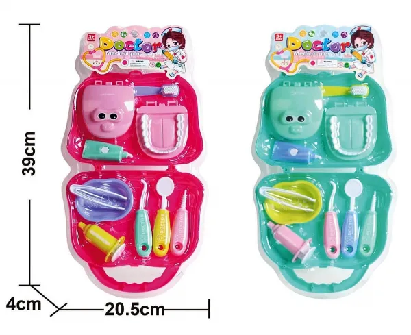 Зъболекарски комплект с принадлежности в куфарче, два цвята 1