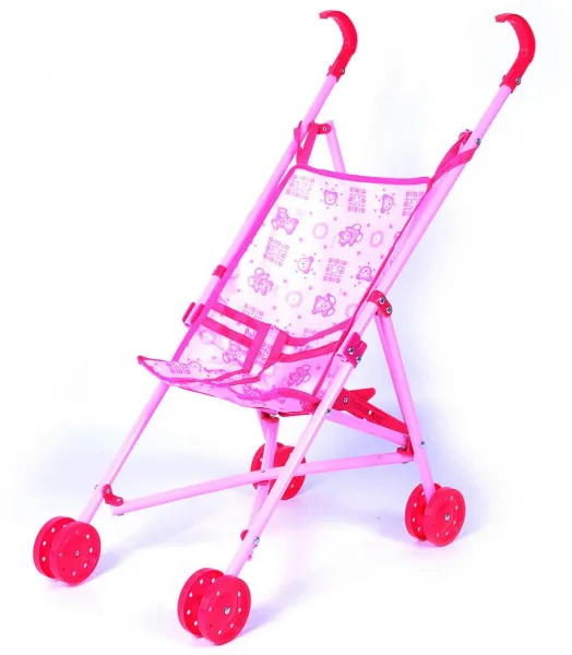 Пластмасова количка за кукли, 50х50х23см, розова