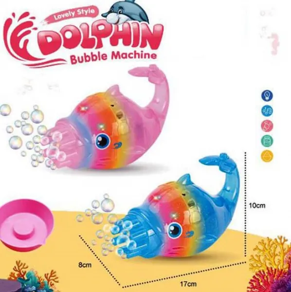 BubbleGun Делфин LED Машина за светещи сапунени балони с 8 дула, делфинче за сапунени мехури | IGUANA.BG 1