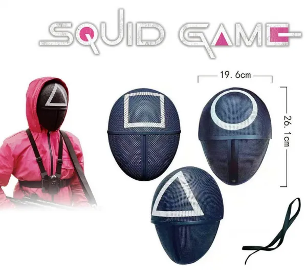 Маска SQUID GAME, 3 модела маски от филма ''Игра на калмари''