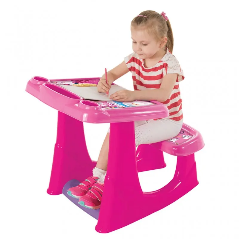 Детски чин-бюро със седалка 2в1, 70х55х56см, Barbie, Барби, DEDE 2