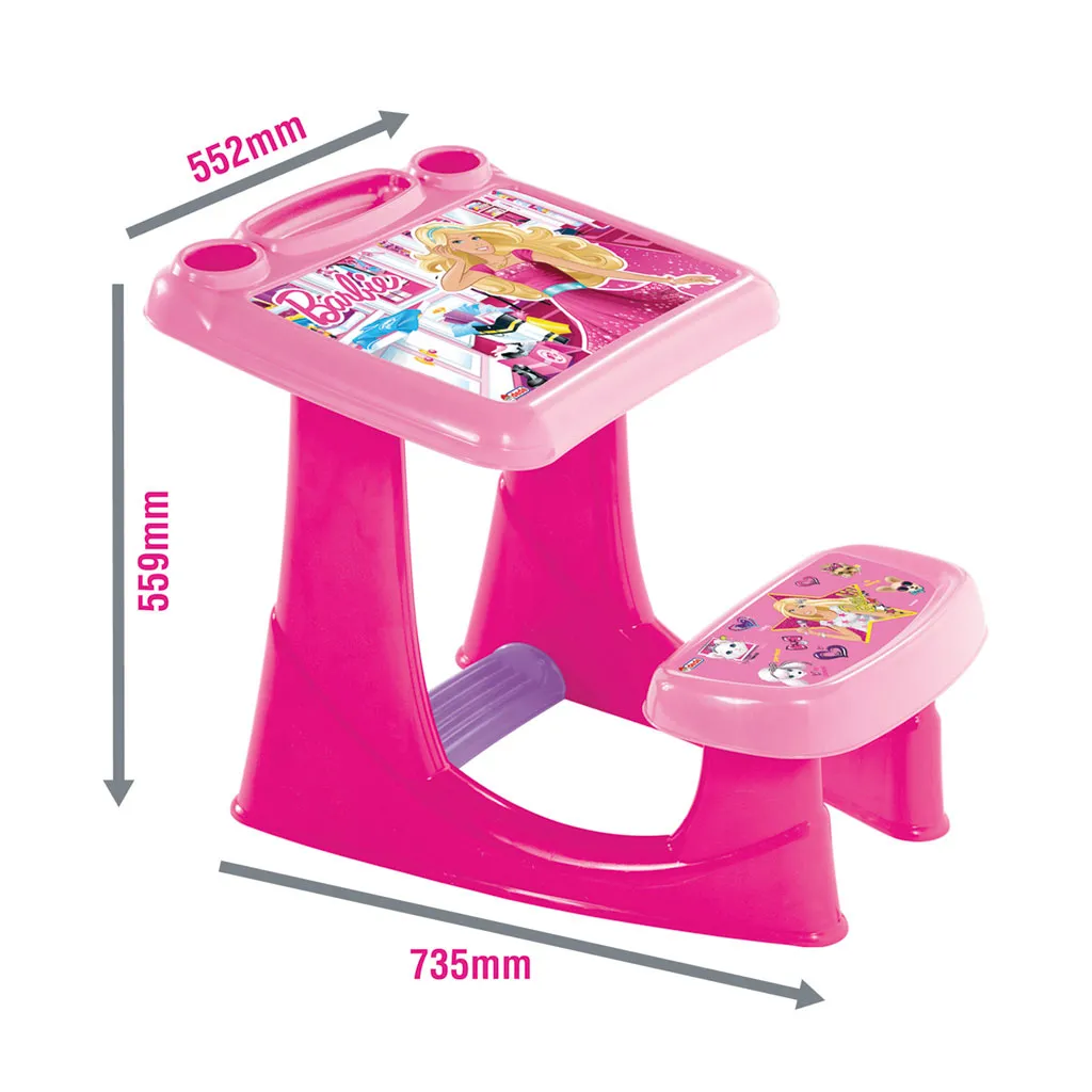 Детски чин-бюро със седалка 2в1, 70х55х56см, Barbie, Барби, DEDE 3