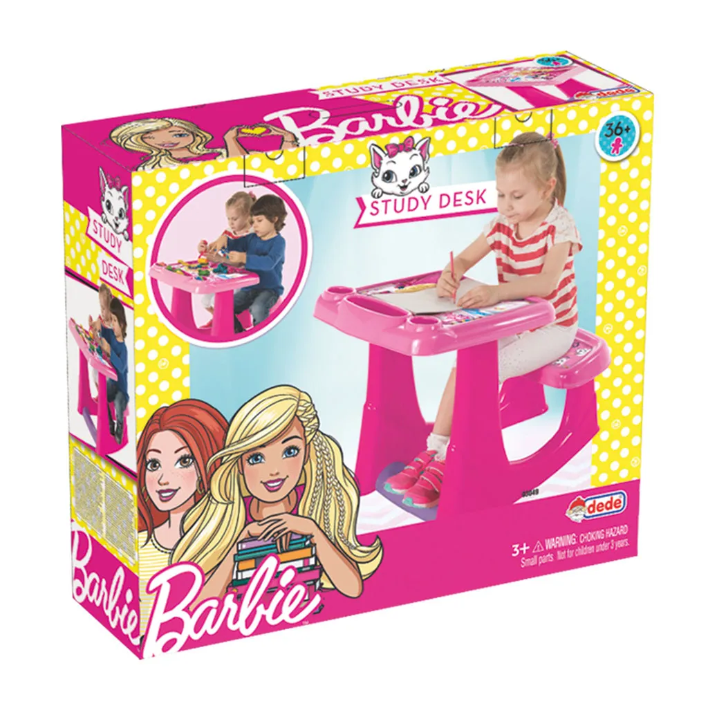 Детски чин-бюро със седалка 2в1, 70х55х56см, Barbie, Барби, DEDE 5