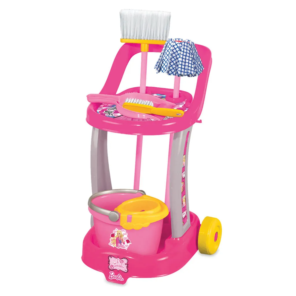 Комплект за почистване с количка на колелца, Барби, Barbie, DEDE 2