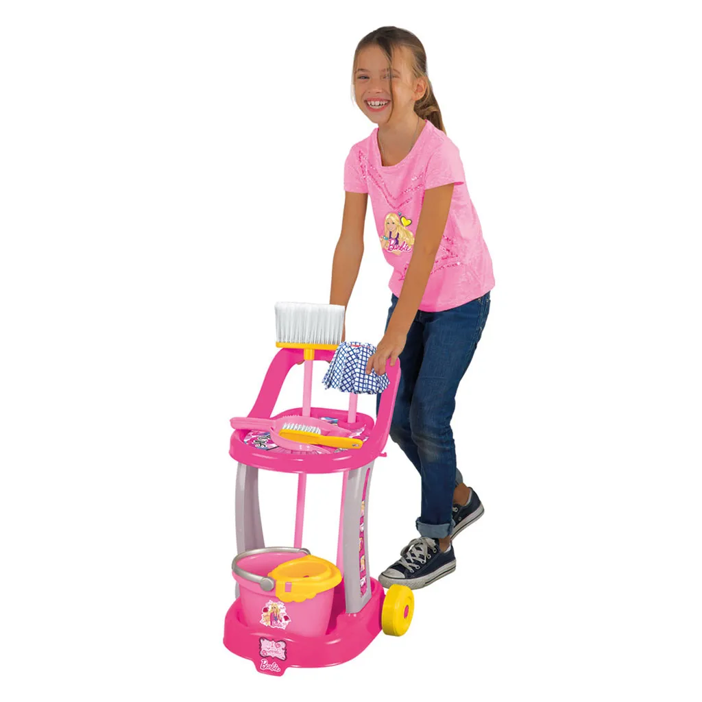 Комплект за почистване с количка на колелца, Барби, Barbie, DEDE 3