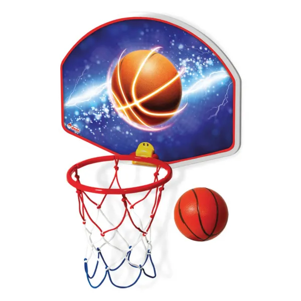 Баскетболен кош с окачване за стена, 33х41х11см, с топка, DEDE
