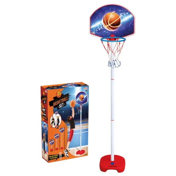 Баскетболен кош на стойка с регулируема височина 75-155см, с топка, DEDE 1