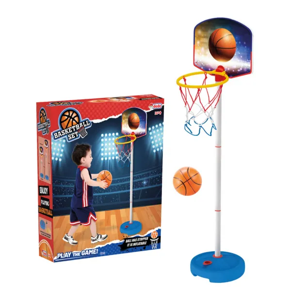 Баскетболен кош на стойка с регулируема височина 93-126см, с топка, DEDE 1