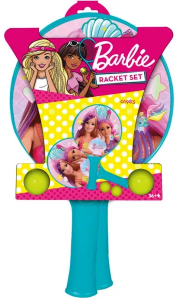Комплект падел бол ракети за игра Барби/Barbie с 2 топки, DEDE