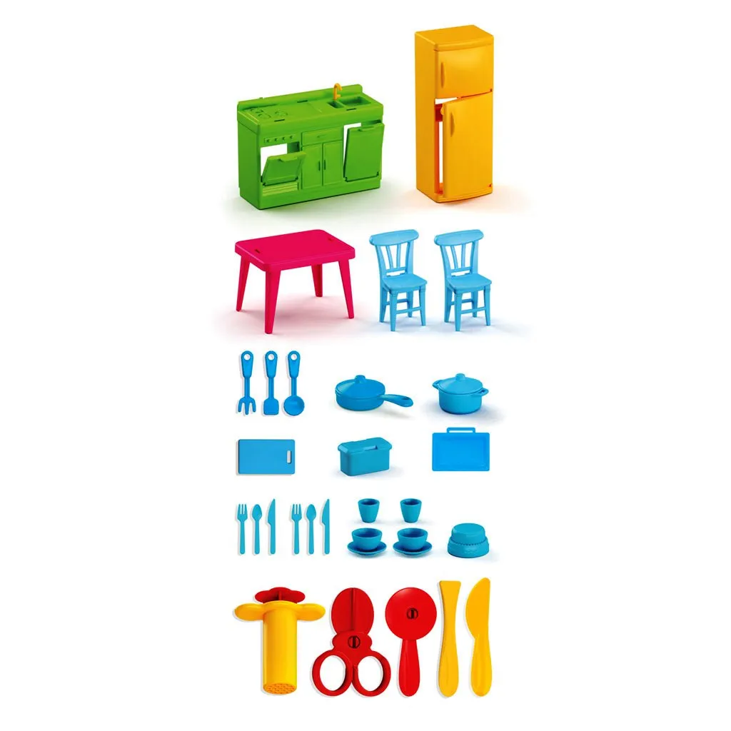 Мега кухненски комплект с пластелини, форми и мебели,DEDE 4