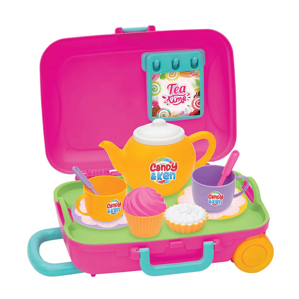 Комплект за чай в куфарче с дръжка, 12 части, DEDE 3