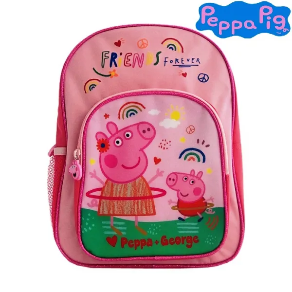 Раница за детска градина с голям и малък джоб Пепа Пиг, Peppa Pig Peppa + George 1